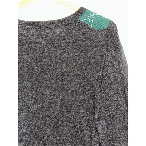 Banana Republic Mens XL Argyle Sweater V Neck Merino Wool Preppy Old Money - Picture 11 of 13